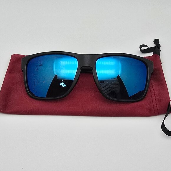 Suncloud Optics Rambler Matte Black Frame Polarized Blue Mirror Lens Sunglasses - Picture 1 of 16